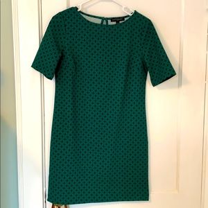 Green patterned banana republic dress